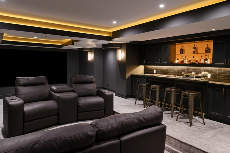 Basement Entertainment Area